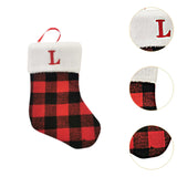 Christmas Stockings Portable Xmas Fireplace Socks for Holiday Home Fireplace Letter L