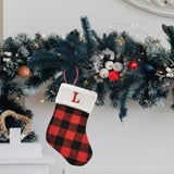 Christmas Stockings Portable Xmas Fireplace Socks for Holiday Home Fireplace Letter L