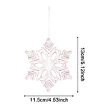 Christmas Decoration Charms Snowflake Hanging Ornament for Bedroom Home Wall Pink