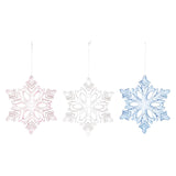 Christmas Decoration Charms Snowflake Hanging Ornament for Bedroom Home Wall Pink