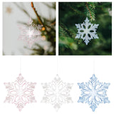 Christmas Decoration Charms Snowflake Hanging Ornament for Bedroom Home Wall Pink