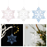 Christmas Decoration Charms Snowflake Hanging Ornament for Bedroom Home Wall Pink