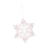 Christmas Decoration Charms Snowflake Hanging Ornament for Bedroom Home Wall Pink