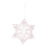 Christmas Decoration Charms Snowflake Hanging Ornament for Bedroom Home Wall Pink