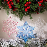 Christmas Decoration Charms Snowflake Hanging Ornament for Bedroom Home Wall Pink