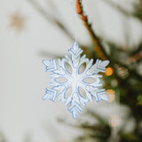 Christmas Decoration Charms Snowflake Hanging Ornament for Bedroom Home Wall Blue