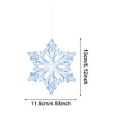 Christmas Decoration Charms Snowflake Hanging Ornament for Bedroom Home Wall Blue