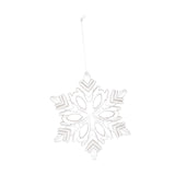 Christmas Decoration Charms Snowflake Hanging Ornament for Bedroom Home Wall Transparent