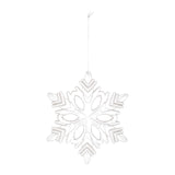 Christmas Decoration Charms Snowflake Hanging Ornament for Bedroom Home Wall Transparent