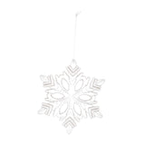 Christmas Decoration Charms Snowflake Hanging Ornament for Bedroom Home Wall Transparent