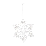 Christmas Decoration Charms Snowflake Hanging Ornament for Bedroom Home Wall Transparent