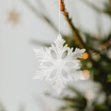 Christmas Decoration Charms Snowflake Hanging Ornament for Bedroom Home Wall Transparent