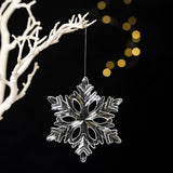 Christmas Decoration Charms Snowflake Hanging Ornament for Bedroom Home Wall Transparent