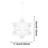 Christmas Decoration Charms Snowflake Hanging Ornament for Bedroom Home Wall Transparent