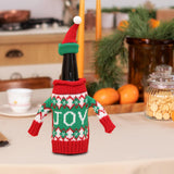 Wine Bottle Cover Holiday Accessories Decorative Dinner Table Decor with Hat JOY