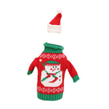 Wine Bottle Cover Holiday Accessories Decorative Dinner Table Decor with Hat Snowman