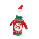 Wine Bottle Cover Holiday Accessories Decorative Dinner Table Decor with Hat Snowman