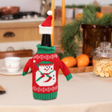 Wine Bottle Cover Holiday Accessories Decorative Dinner Table Decor with Hat Snowman