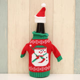 Wine Bottle Cover Holiday Accessories Decorative Dinner Table Decor with Hat Snowman