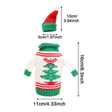 Wine Bottle Cover Holiday Accessories Decorative Dinner Table Decor with Hat Christmas Tree