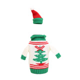 Wine Bottle Cover Holiday Accessories Decorative Dinner Table Decor with Hat Christmas Tree