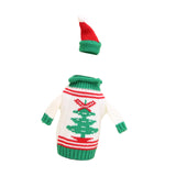 Wine Bottle Cover Holiday Accessories Decorative Dinner Table Decor with Hat Christmas Tree