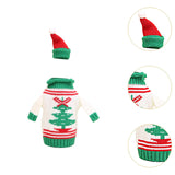 Wine Bottle Cover Holiday Accessories Decorative Dinner Table Decor with Hat Christmas Tree