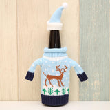 Wine Bottle Cover Holiday Accessories Decorative Dinner Table Decor with Hat Elk