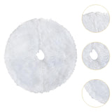 Maxbell Mini Plush Christmas Tree Skirt 15 inch Ornament for Living Room Indoor Home Solid Color