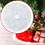 Maxbell Mini Plush Christmas Tree Skirt 15 inch Ornament for Living Room Indoor Home Solid Color