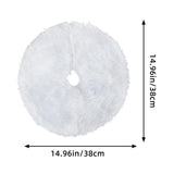 Maxbell Mini Plush Christmas Tree Skirt 15 inch Ornament for Living Room Indoor Home Solid Color