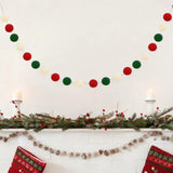 Christmas Felt Ball Garland Christmas Decor for Bedroom Birthday Anniversary