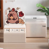 Desk Calendar Table Centerpieces Cute Capybara Design for Office Home Yuanbao Capybara