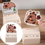 Desk Calendar Table Centerpieces Cute Capybara Design for Office Home Yuanbao Capybara