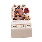 Desk Calendar Table Centerpieces Cute Capybara Design for Office Home Yuanbao Capybara