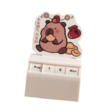 Desk Calendar Table Centerpieces Cute Capybara Design for Office Home Yuanbao Capybara