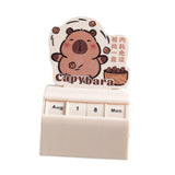 Desk Calendar Table Centerpieces Cute Capybara Design for Office Home Walnut Capybara