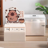 Desk Calendar Table Centerpieces Cute Capybara Design for Office Home Walnut Capybara