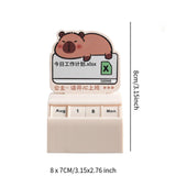 Desk Calendar Table Centerpieces Cute Capybara Design for Office Home Lying Capybara