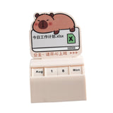 Desk Calendar Table Centerpieces Cute Capybara Design for Office Home Lying Capybara