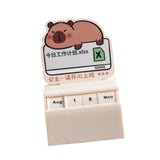 Desk Calendar Table Centerpieces Cute Capybara Design for Office Home Lying Capybara