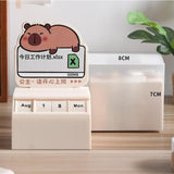 Desk Calendar Table Centerpieces Cute Capybara Design for Office Home Lying Capybara