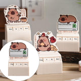 Desk Calendar Table Centerpieces Cute Capybara Design for Office Home Lying Capybara