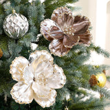 2Pcs Christmas Artificial Flowers DIY Xmas Tree Decoration for Party Wedding