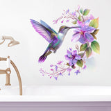 Hummingbird Flower Wall Sticker Decal Headboard Removable Home PVC Wallpaper