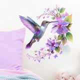 Hummingbird Flower Wall Sticker Decal Headboard Removable Home PVC Wallpaper