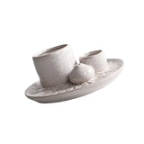 Maxbell Porcelain Ornament Gift Incense Burner for Living Room SPA Decor Accessories