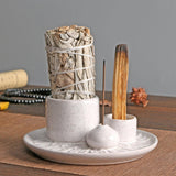 Maxbell Porcelain Ornament Gift Incense Burner for Living Room SPA Decor Accessories