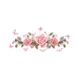 Pink Flowers Roses Wall Sticker Decals Decorative for Kids Bedroom Versatile