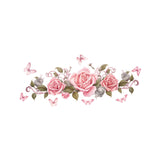 Pink Flowers Roses Wall Sticker Decals Decorative for Kids Bedroom Versatile